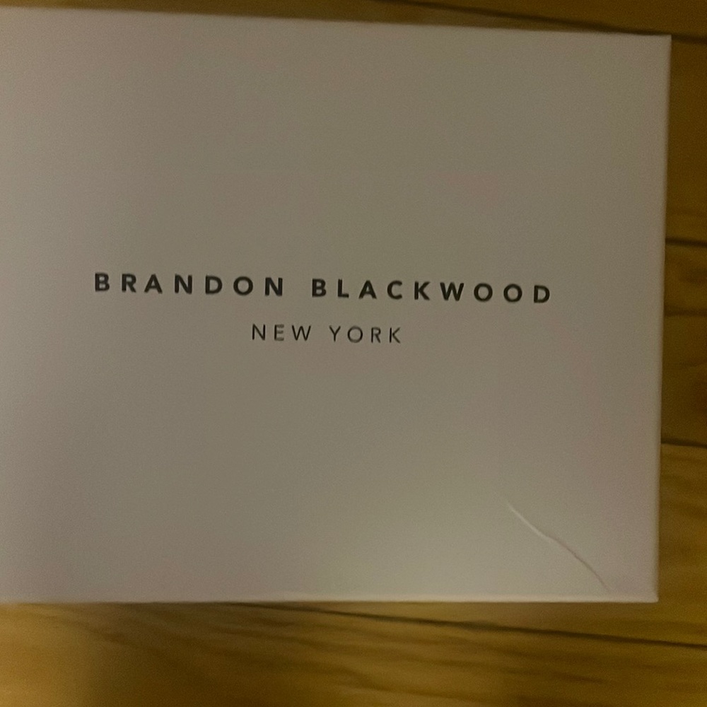 Brandon Blackwood blue suede trunk purse